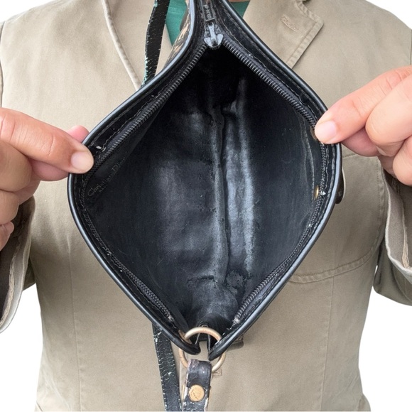 Vintage Christian Dior trotter shoulder bag canvas leather - Picture 11 of 12